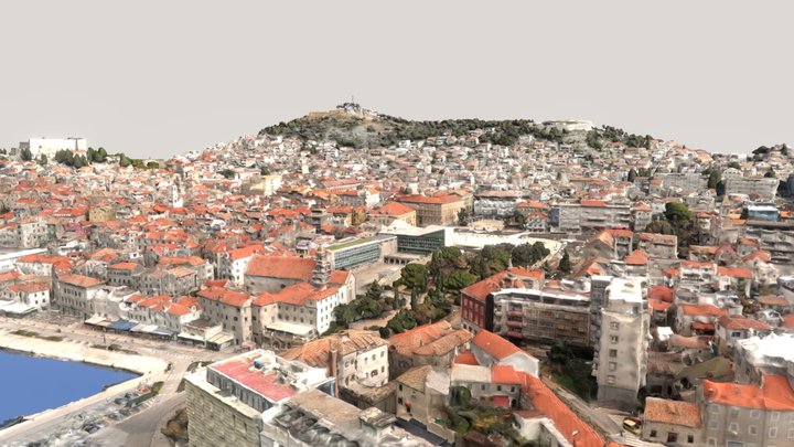 Sibenik, Croatia: Drone-Sourced city scan (HQ) 3D Model