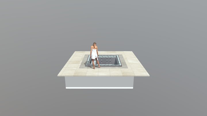 770 - IN GROUND - TILE AIRFORCE SILVER 3D Model