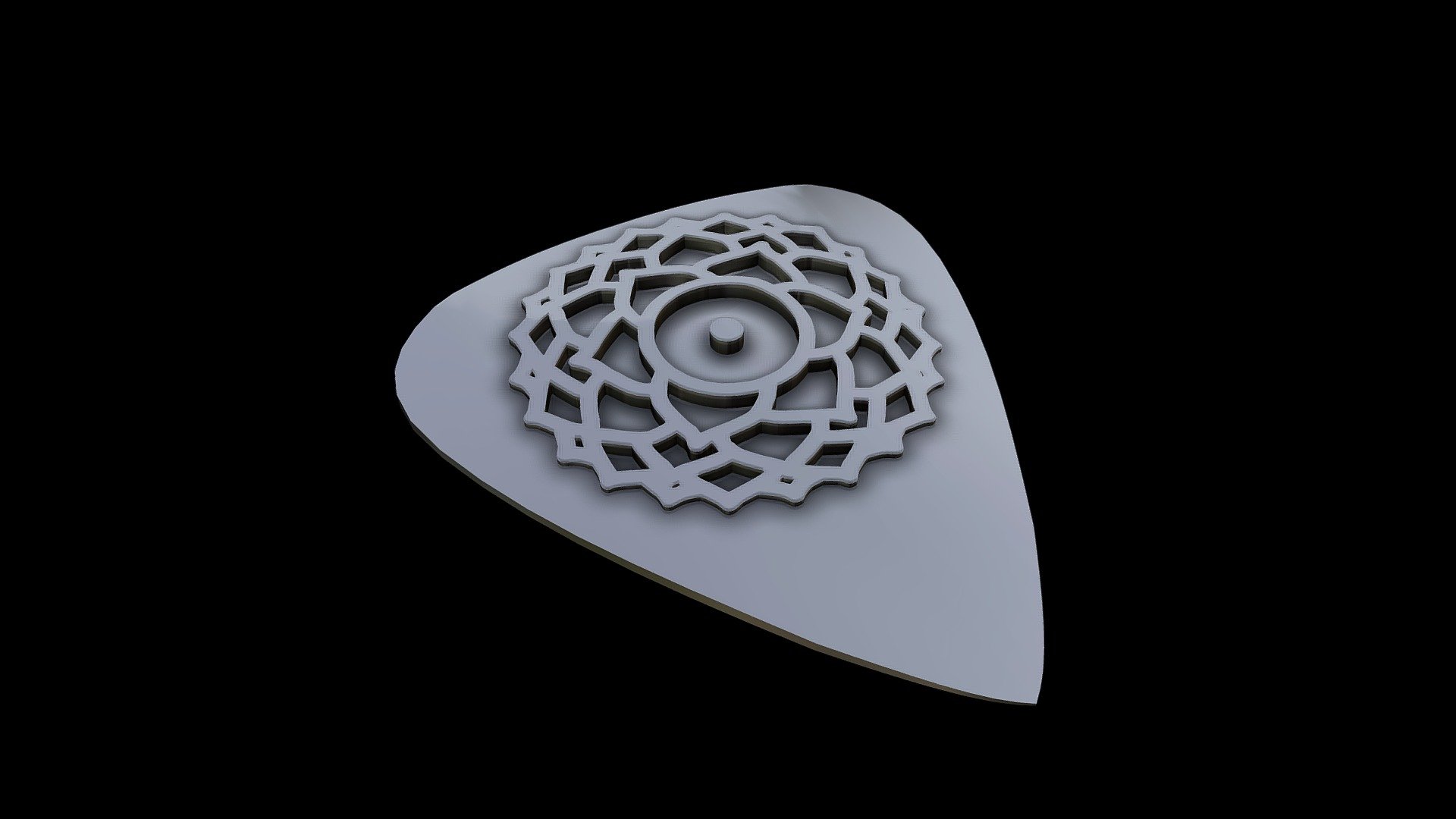 Sahasrara Guitar Pick 3D model by NiTrideDesign [f3b47ad] Sketchfab