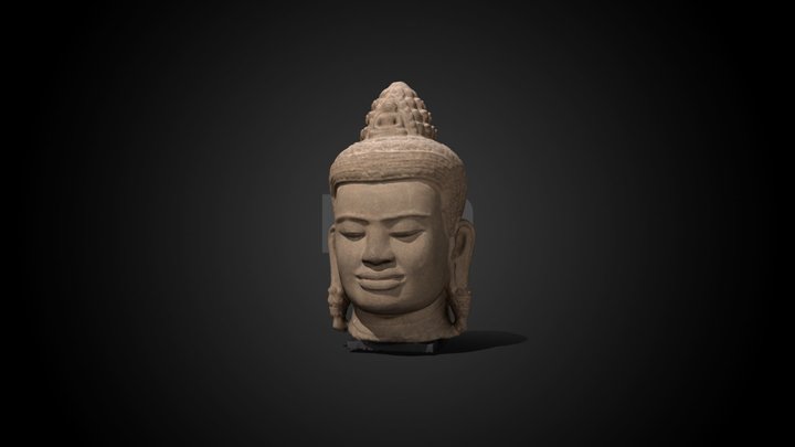 Stone Avalokiteshvara head,12th C CE – Gratis 3D-model STL