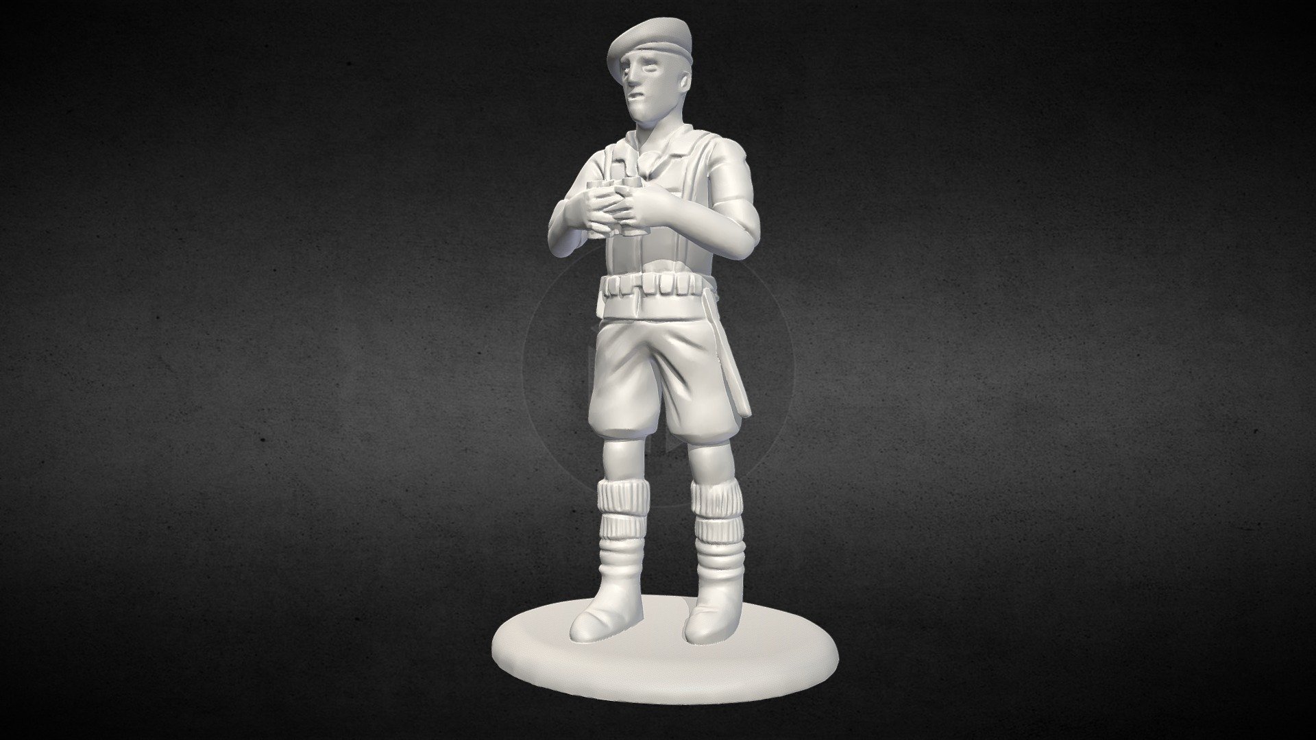 Britain - Bren Gunner Soldier With Binoculars
