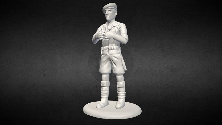Britain - Bren Gunner Soldier With Binoculars