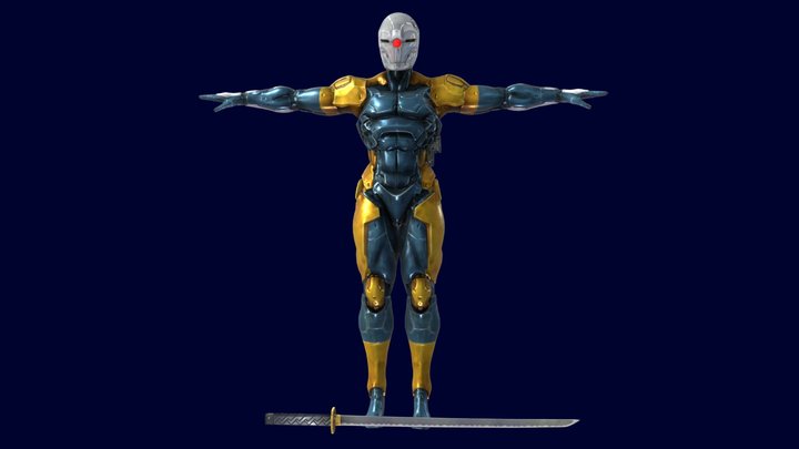 Gray Fox Cyborg Ninja Metal Gear Solid 3D Model