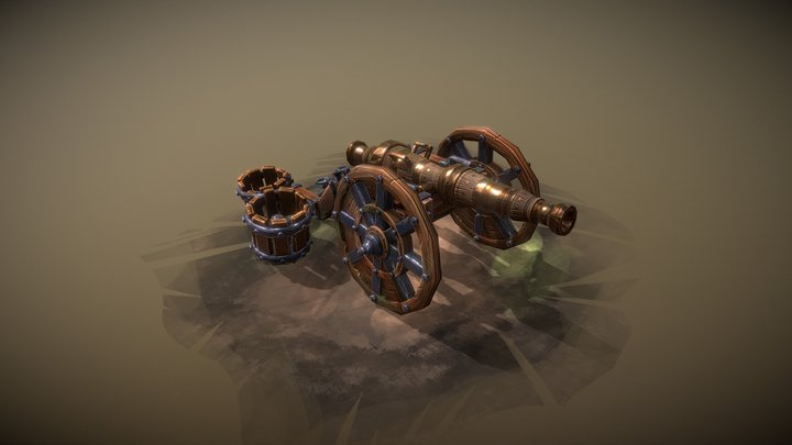 [Student Work] Stylized Cannon 3D Model