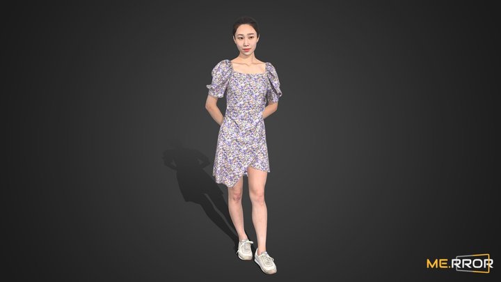 [Game-Ready] Asian Woman Scan_Posed 9 3D Model