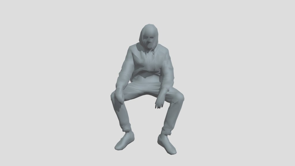 Lowpoly Male Sitting