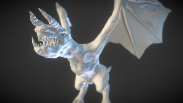 2 Horned Wyvern 3D Model