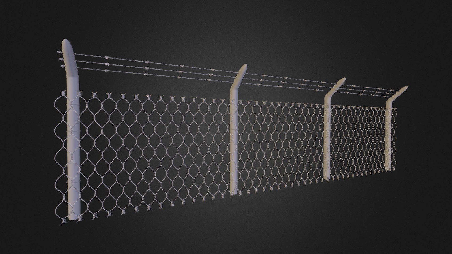 Barbed Wire Fence Download Free 3d Model By Xan San