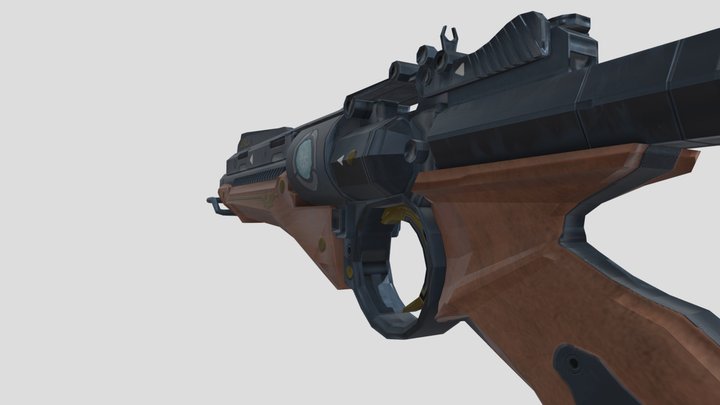 Laser Gun Low Polly Fantasy Gun Reupload 3D Model