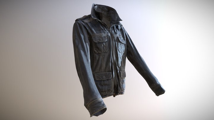 Worn Leather Jacket 3D Model