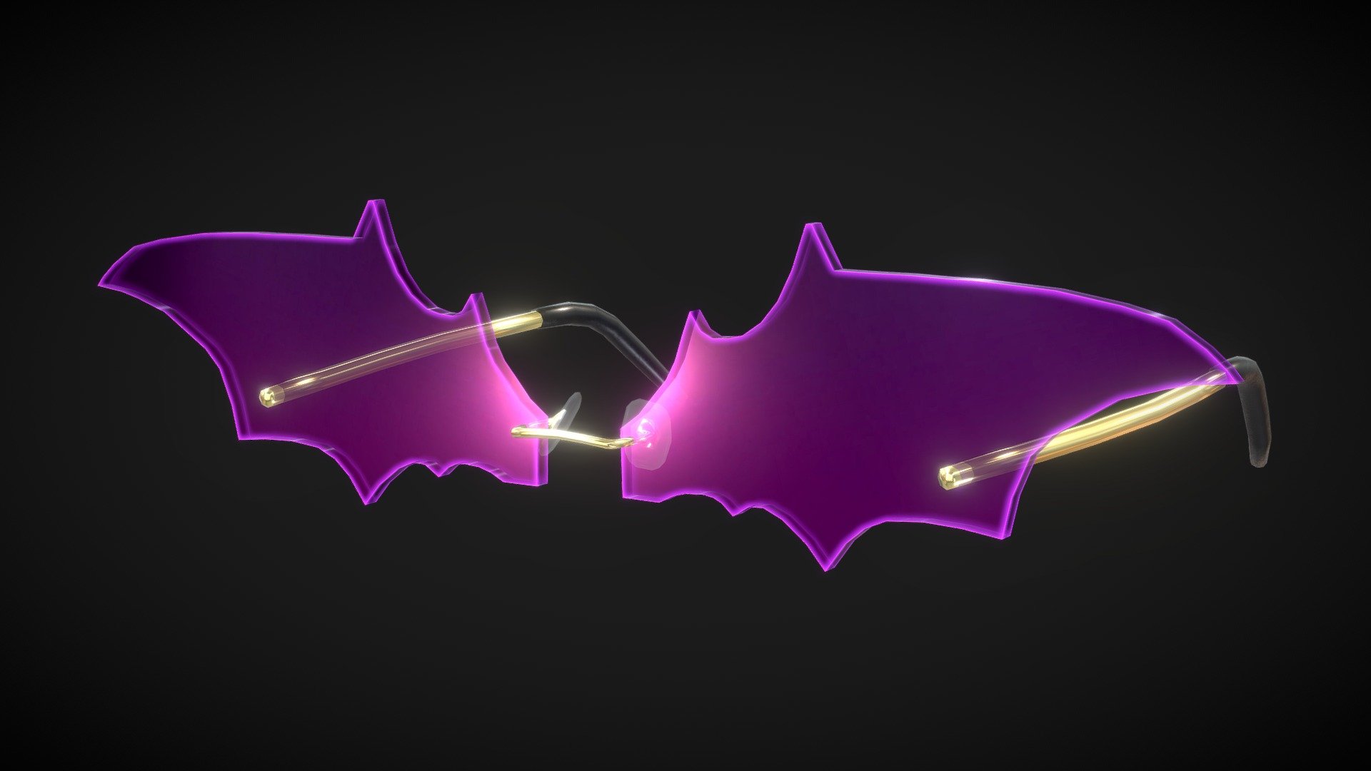 Bat Sunglasses Buy Royalty Free 3D model by Karolina Renkiewicz