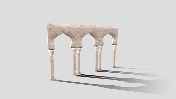 Arabic archways fine marble 3D Model