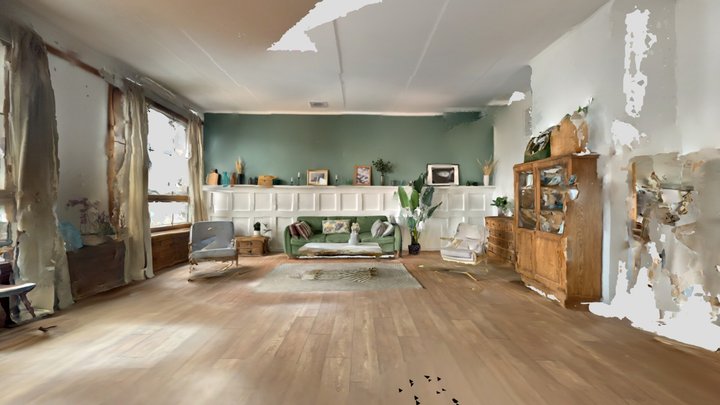 3Д скан кваритры не чищенный 3D Model