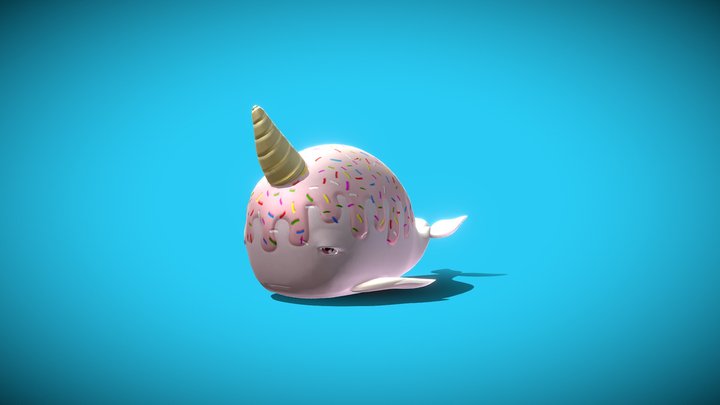 Lazy Whale Float 3D Model