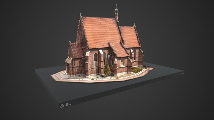 Krzcięcice, kościół pw. św. Prokopa 3D Model