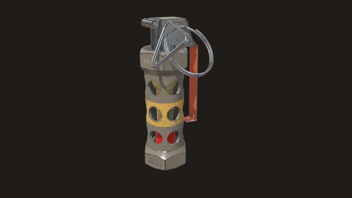 Stun Grenade Game-ready Asset 3D Model