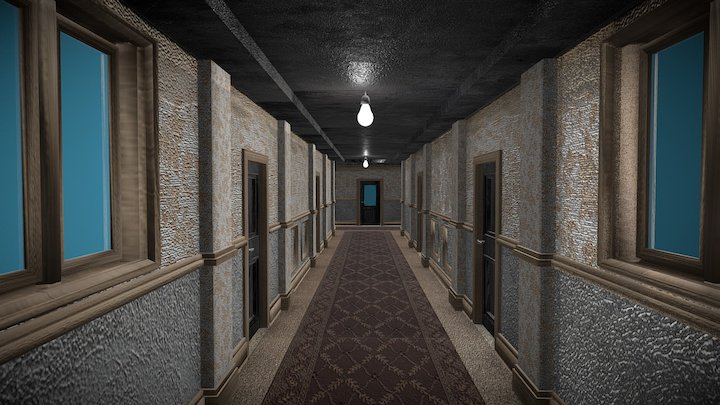 Corridor Hotel 3D Model