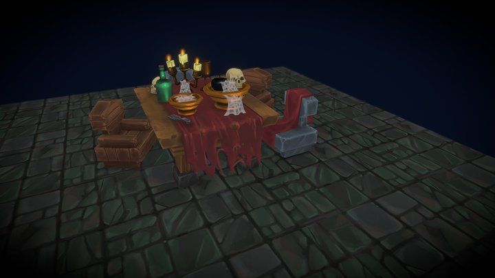 Lowpoly Dungeon 3D Model