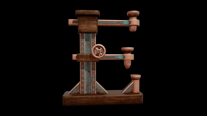 36 DAYS OF TYPE, ETERNAL STEAM, 3D LETTER SET, E 3D Model