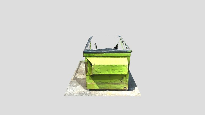 Lime Green Dumpster 3D Model