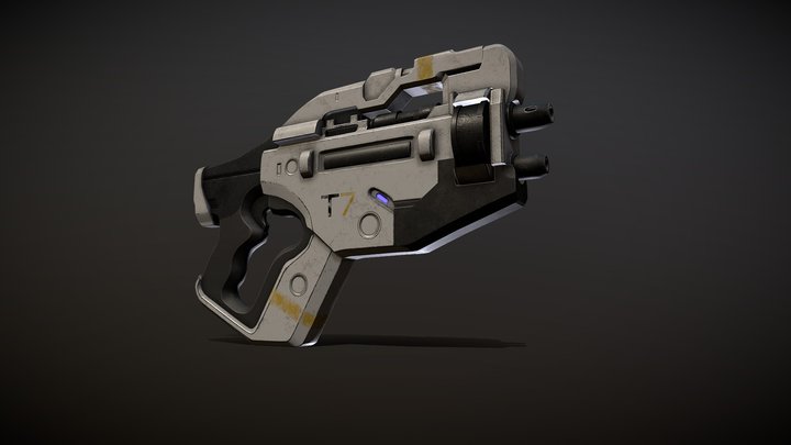mass effect talon t7 heavy pistol 3D Model