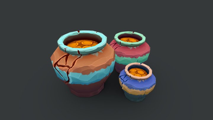Stylized pot 3D Model