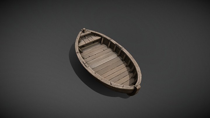 Rustic Wooden Rowboat_Ti