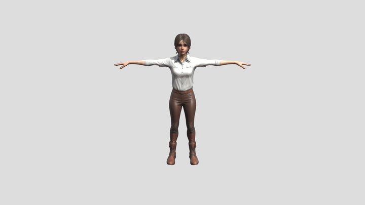 Clara character, human female, i 3D Model