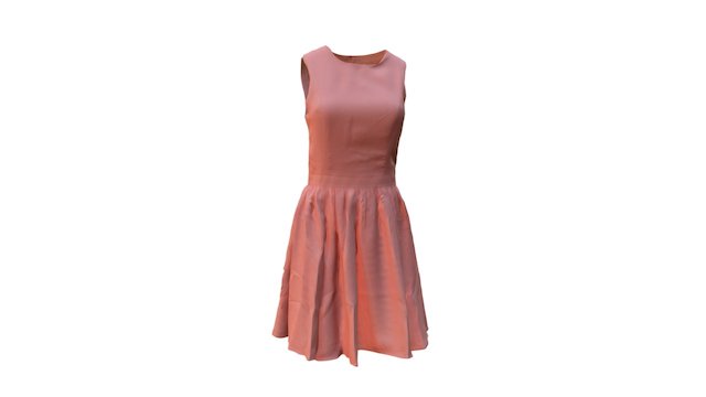 Dress in Salmon 3D Model