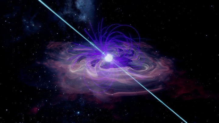 A highly magnetized rotating neutron star 3D Model