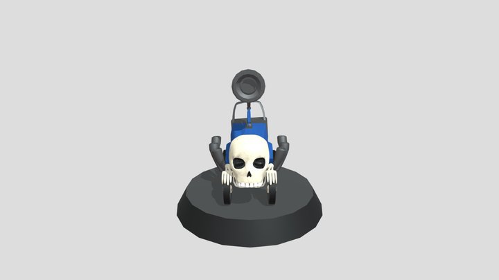 Boombox Skull Car 3D Model