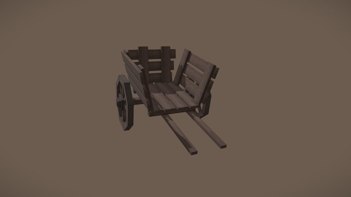 [Flacko] Wooden Cart 3D Model