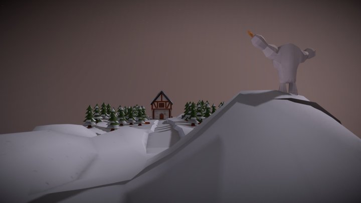 Low Poly Bigfoot 3D Model