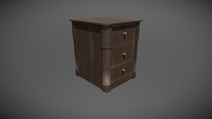Victorian Night Stand 3D Model