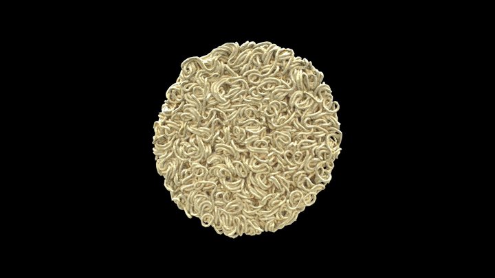 Dried noodles of "Yakibuta Ramen" 3D Model