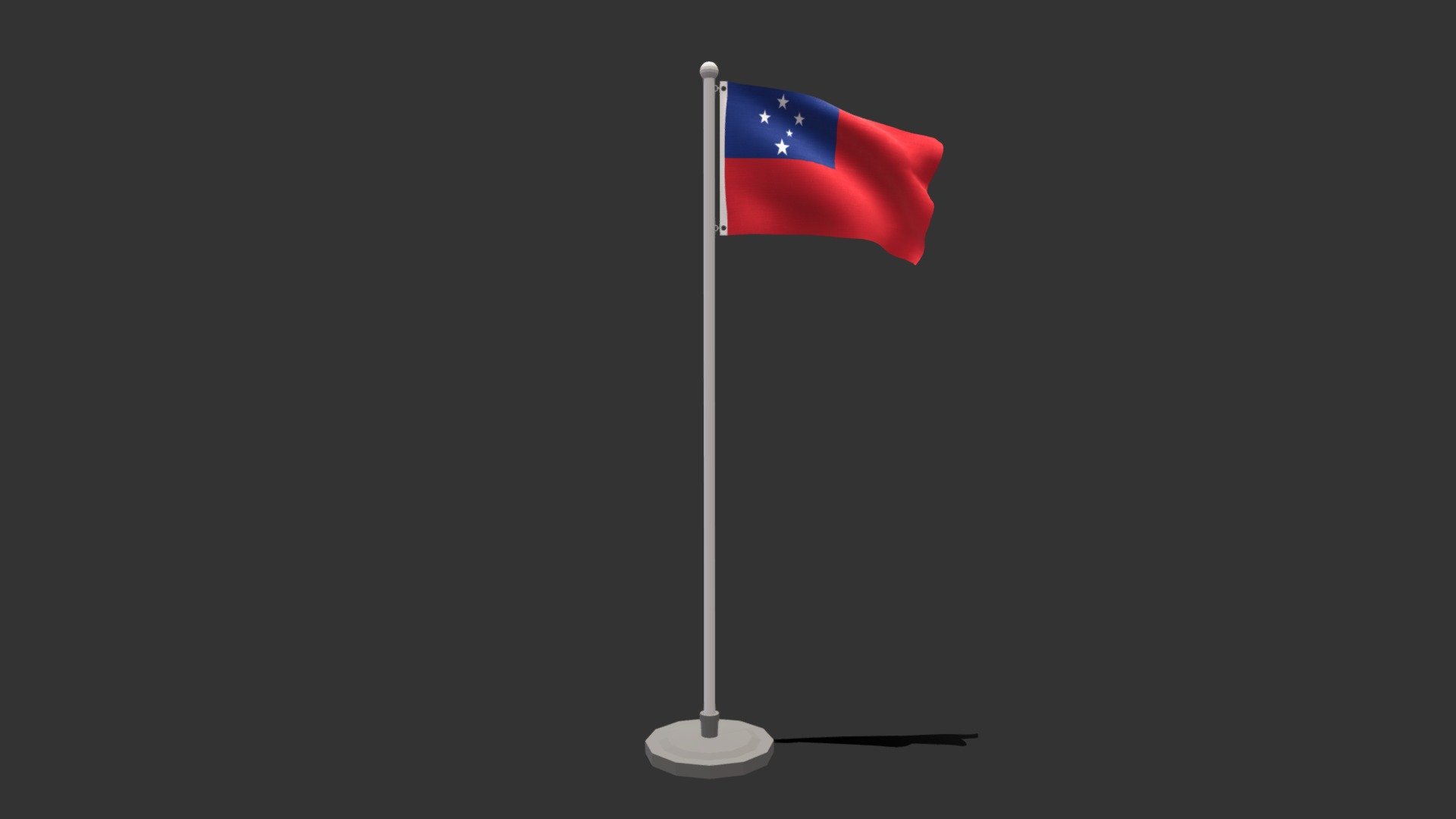 Low Poly Seamless Animated Samoa Flag - Buy Royalty Free 3D model by ...