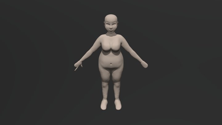 WIP Estudo Figura feminina 3D Model