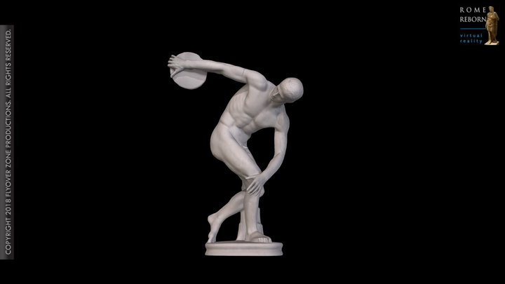 3D rendering of Discobolos of Myron