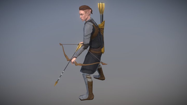 Elf Archer 3D Model