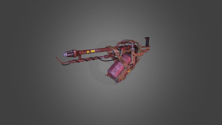 Gas Fire Gun 3D Model