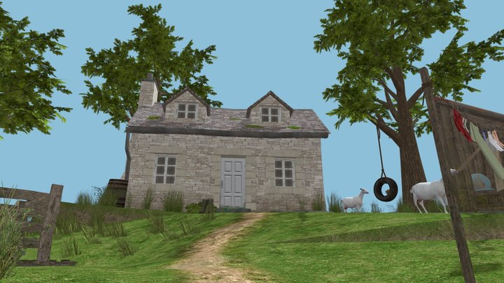 DAE Diorama Retake - Small Farm 3D Model