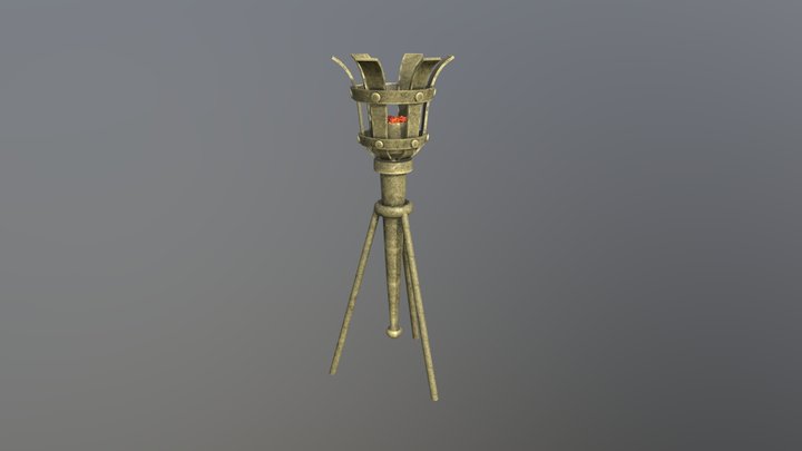 Medieval Torch 3D Model