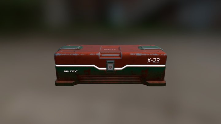 SciFi Crate 3D Model