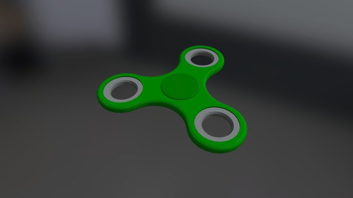 Green spinner 3D Model
