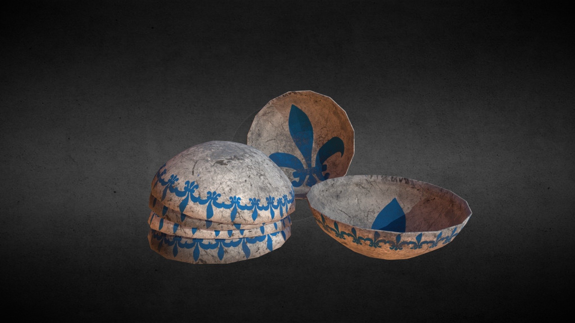 Old Plates Game Asset