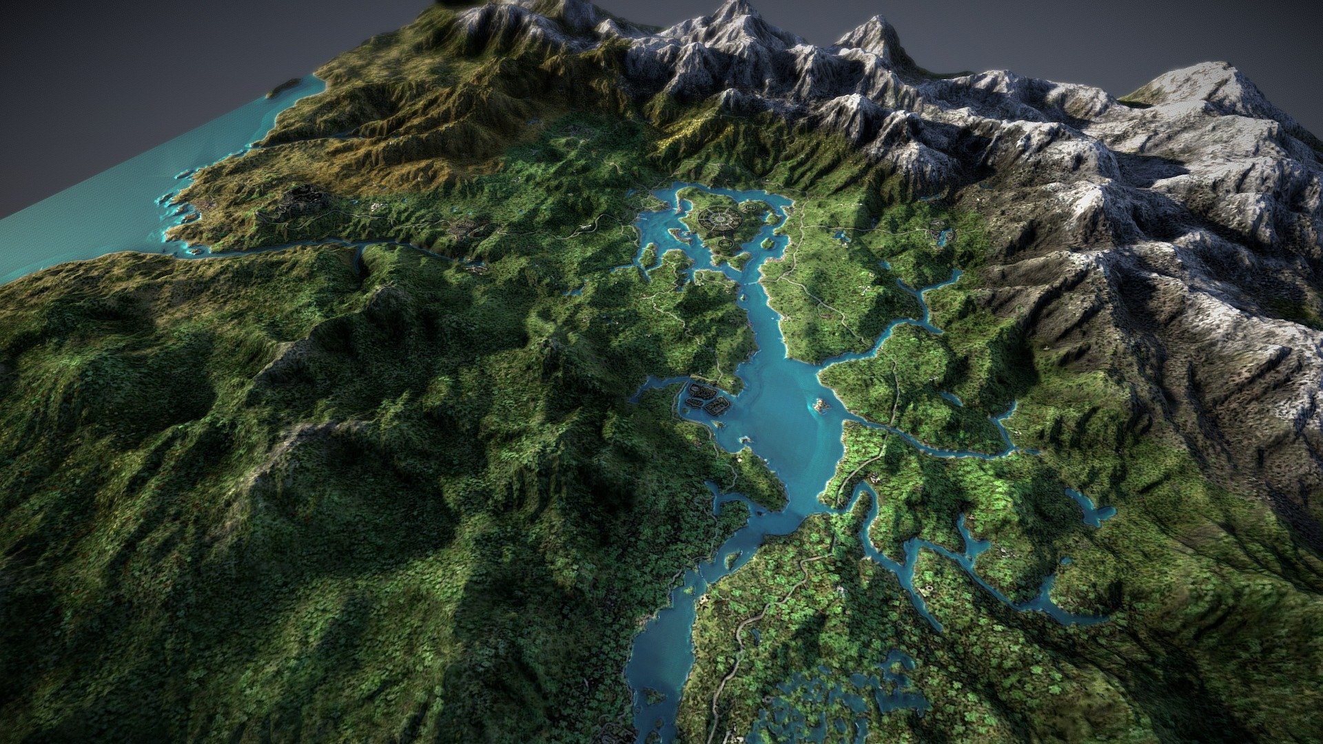Cyrodiil 3D Map