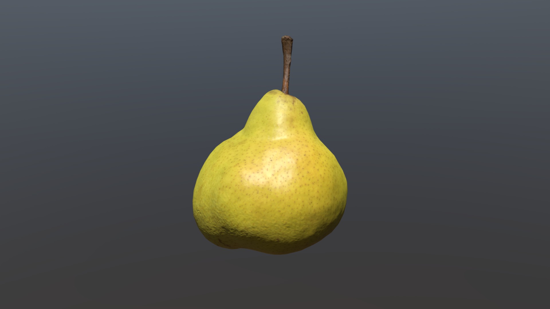 3D model Pear (Груша) - This is a 3D model of the Pear (Груша). The 3D model is about a yellow pear on a black background.