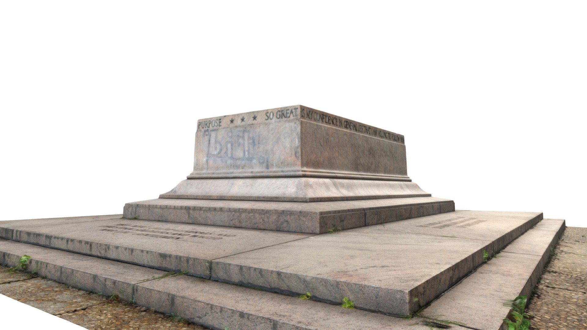 Stonewall Jackson & Robert E Lee Monument plinth