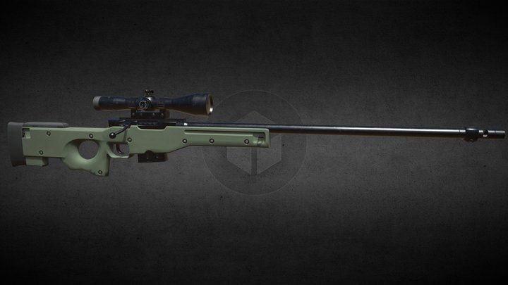 L96 Sniper Rifle 3D Model