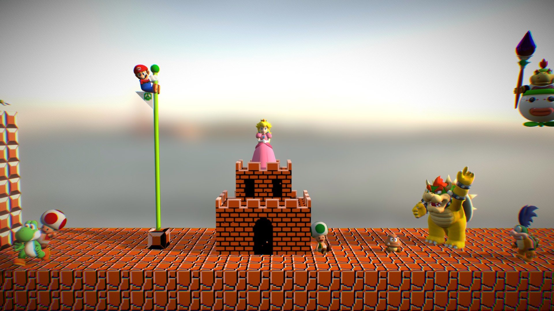 3D model Mario Luigi And Yoshi From Game VR / AR / low-poly